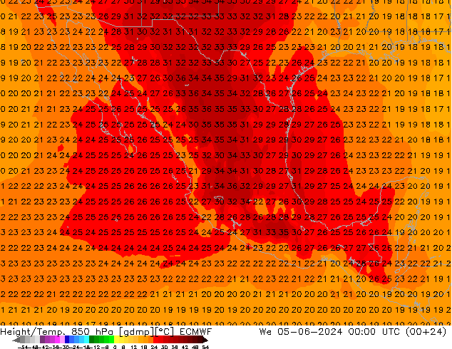 Z500/Rain (+SLP)/Z850 ECMWF śro. 05.06.2024 00 UTC