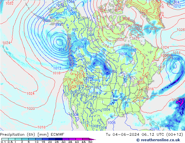 Z500/Rain (+SLP)/Z850 ECMWF Ter 04.06.2024 12 UTC