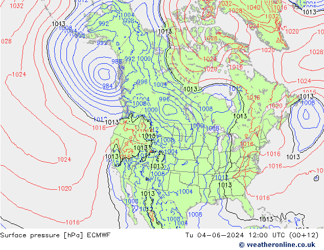 Luchtdruk (Grond) ECMWF di 04.06.2024 12 UTC