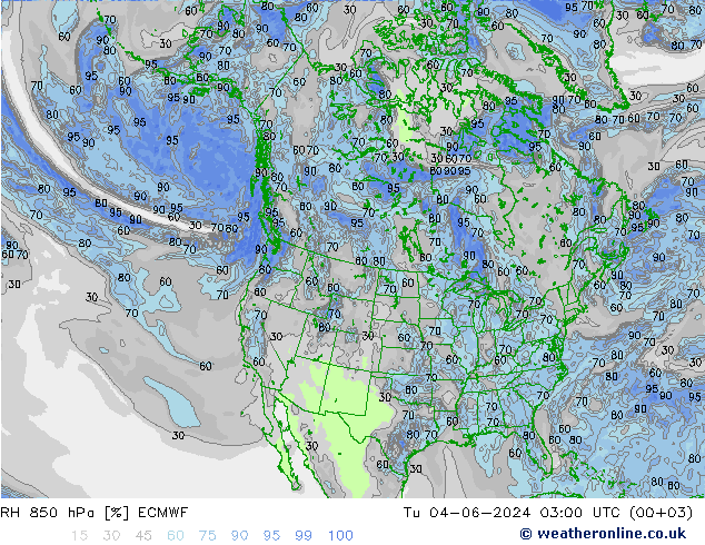 Humedad rel. 850hPa ECMWF mar 04.06.2024 03 UTC