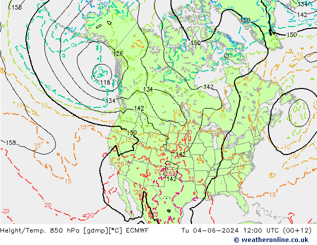 Z500/Rain (+SLP)/Z850 ECMWF Tu 04.06.2024 12 UTC