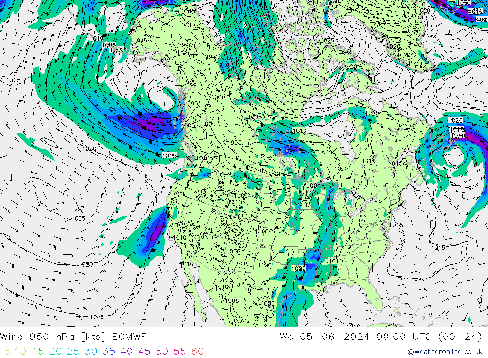  950 hPa ECMWF  05.06.2024 00 UTC