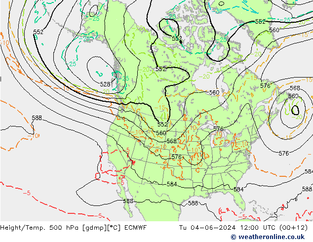 Z500/Rain (+SLP)/Z850 ECMWF Ter 04.06.2024 12 UTC