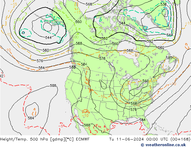 Z500/Rain (+SLP)/Z850 ECMWF mar 11.06.2024 00 UTC