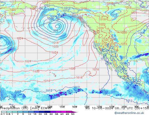 opad (6h) ECMWF pon. 10.06.2024 12 UTC