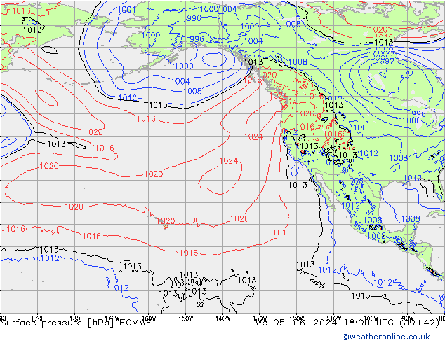 Yer basıncı ECMWF Çar 05.06.2024 18 UTC