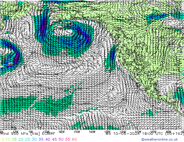 Wind 950 hPa ECMWF Mo 10.06.2024 18 UTC