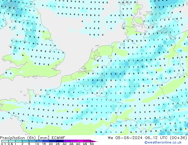 opad (6h) ECMWF śro. 05.06.2024 12 UTC