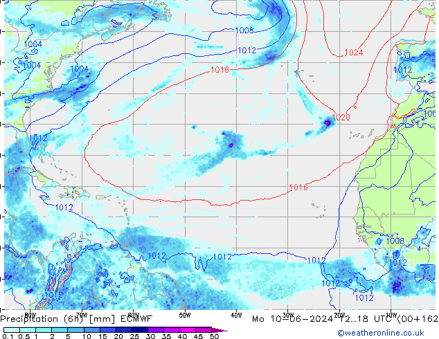 Z500/Rain (+SLP)/Z850 ECMWF Mo 10.06.2024 18 UTC