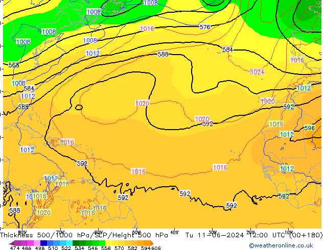 500-1000 hPa Kalınlığı ECMWF Sa 11.06.2024 12 UTC