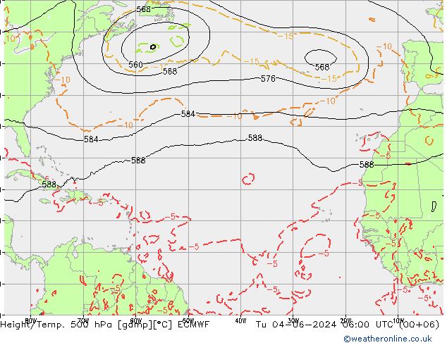 Z500/Rain (+SLP)/Z850 ECMWF Tu 04.06.2024 06 UTC