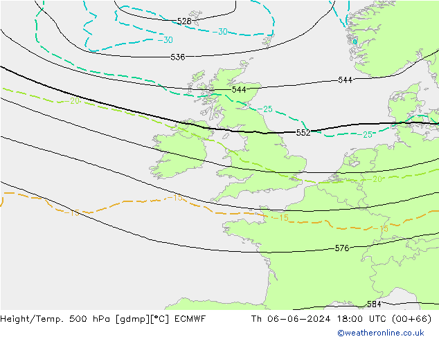 Z500/Rain (+SLP)/Z850 ECMWF Th 06.06.2024 18 UTC