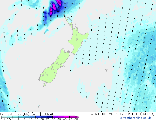 Z500/Rain (+SLP)/Z850 ECMWF Ter 04.06.2024 18 UTC