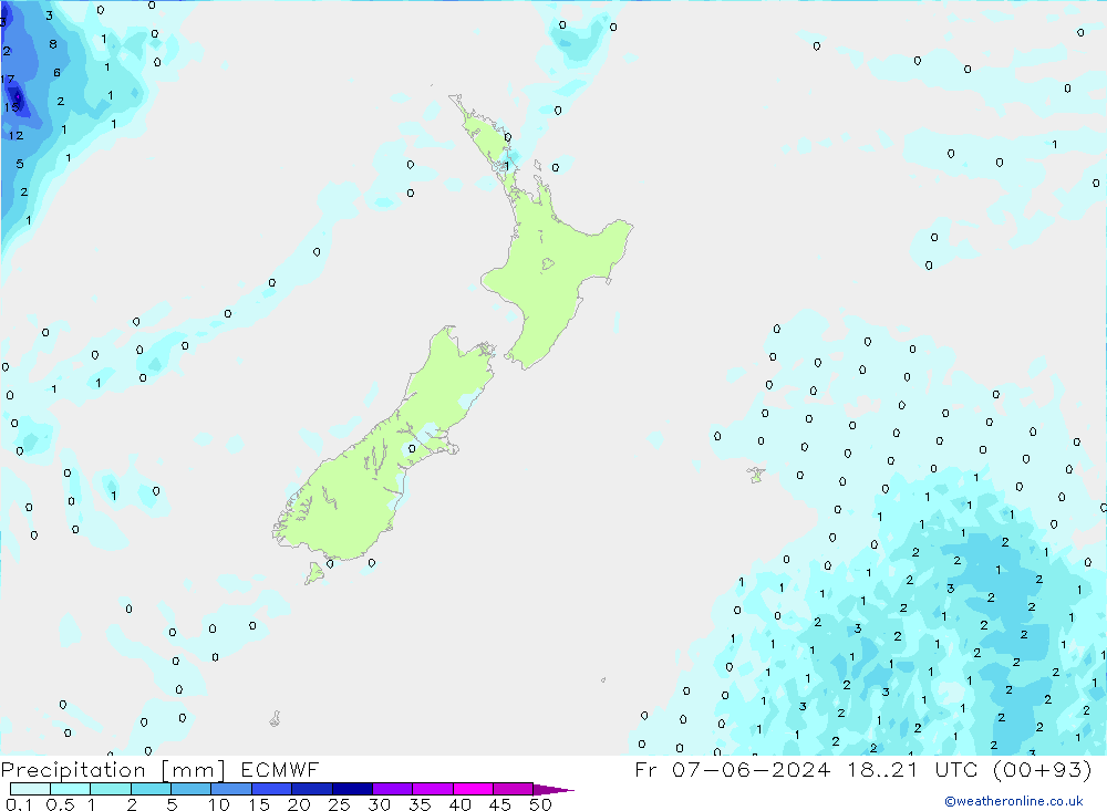 Précipitation ECMWF ven 07.06.2024 21 UTC