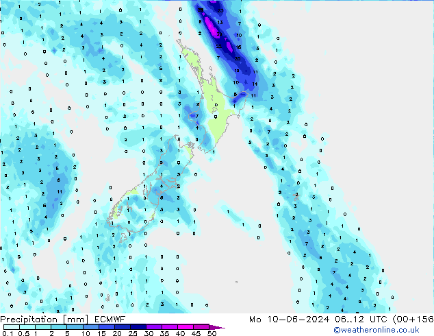 Precipitation ECMWF Mo 10.06.2024 12 UTC