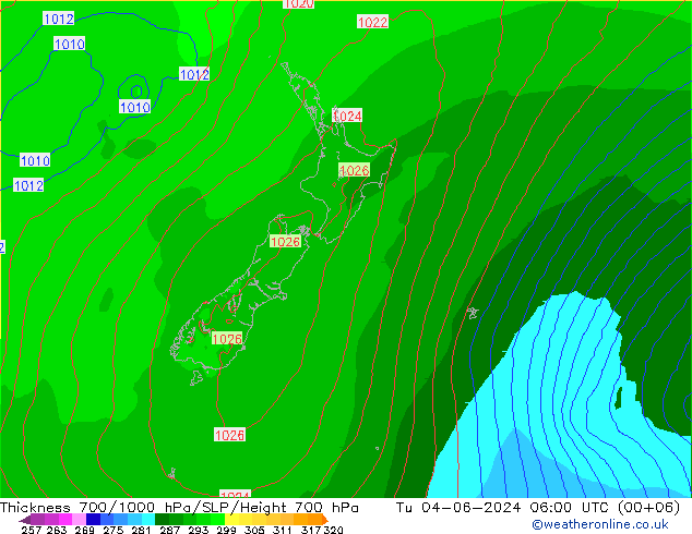 Thck 700-1000 hPa ECMWF Ter 04.06.2024 06 UTC