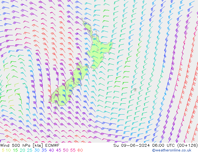 Wind 500 hPa ECMWF Ne 09.06.2024 06 UTC