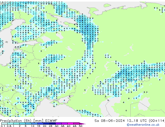 Z500/Rain (+SLP)/Z850 ECMWF So 08.06.2024 18 UTC