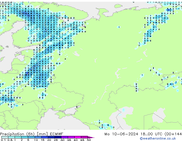 Z500/Rain (+SLP)/Z850 ECMWF Mo 10.06.2024 00 UTC