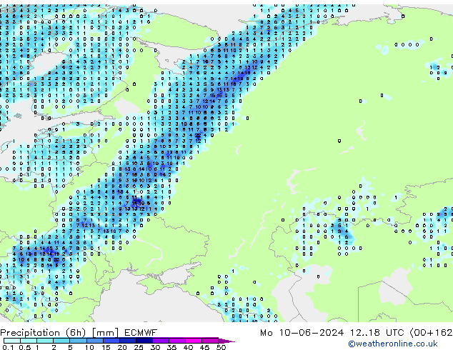 Z500/Rain (+SLP)/Z850 ECMWF Mo 10.06.2024 18 UTC