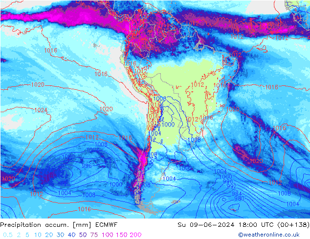 Nied. akkumuliert ECMWF So 09.06.2024 18 UTC