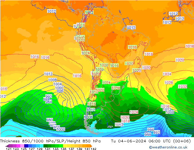 Thck 850-1000 hPa ECMWF Tu 04.06.2024 06 UTC