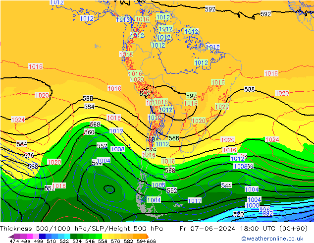 Thck 500-1000hPa ECMWF Fr 07.06.2024 18 UTC