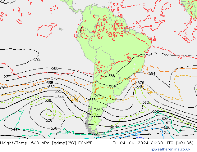 Z500/Rain (+SLP)/Z850 ECMWF Tu 04.06.2024 06 UTC