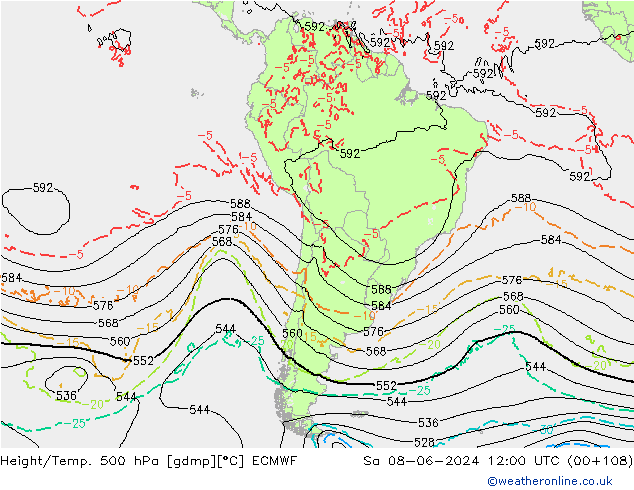 Z500/Rain (+SLP)/Z850 ECMWF ��� 08.06.2024 12 UTC