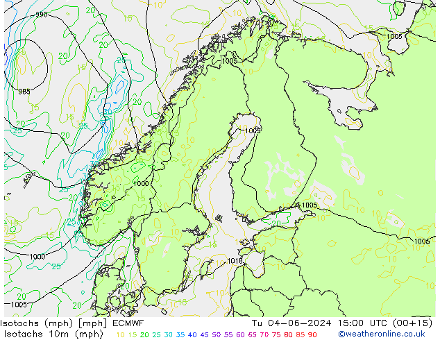 Isotachen (mph) ECMWF di 04.06.2024 15 UTC