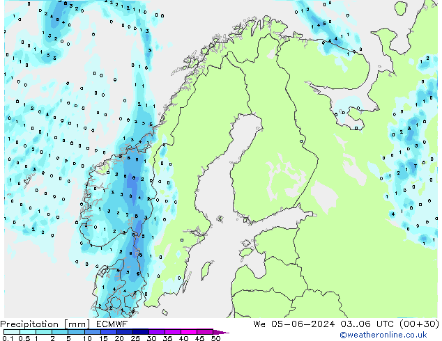 precipitação ECMWF Qua 05.06.2024 06 UTC