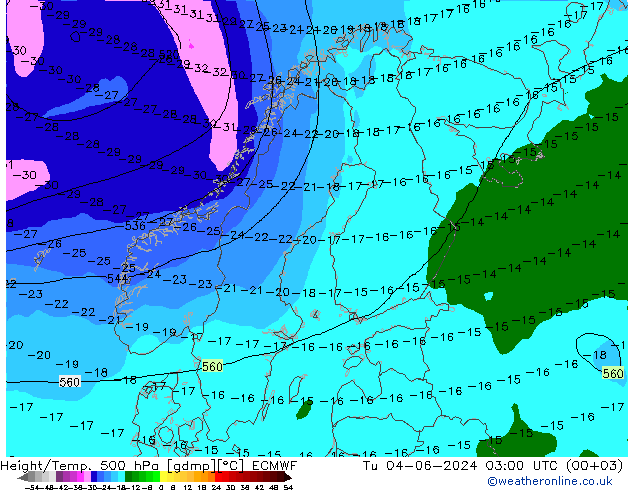 Geop./Temp. 500 hPa ECMWF mar 04.06.2024 03 UTC