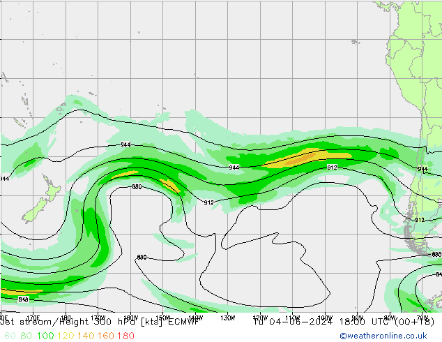 Straalstroom ECMWF di 04.06.2024 18 UTC