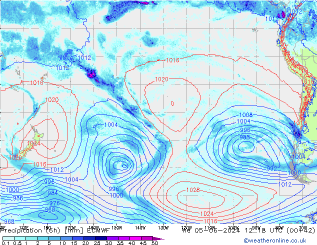 Z500/Rain (+SLP)/Z850 ECMWF St 05.06.2024 18 UTC