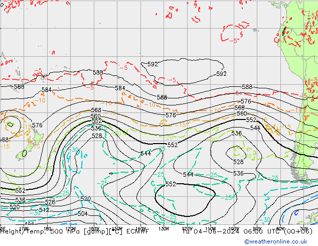 Z500/Rain (+SLP)/Z850 ECMWF mar 04.06.2024 06 UTC