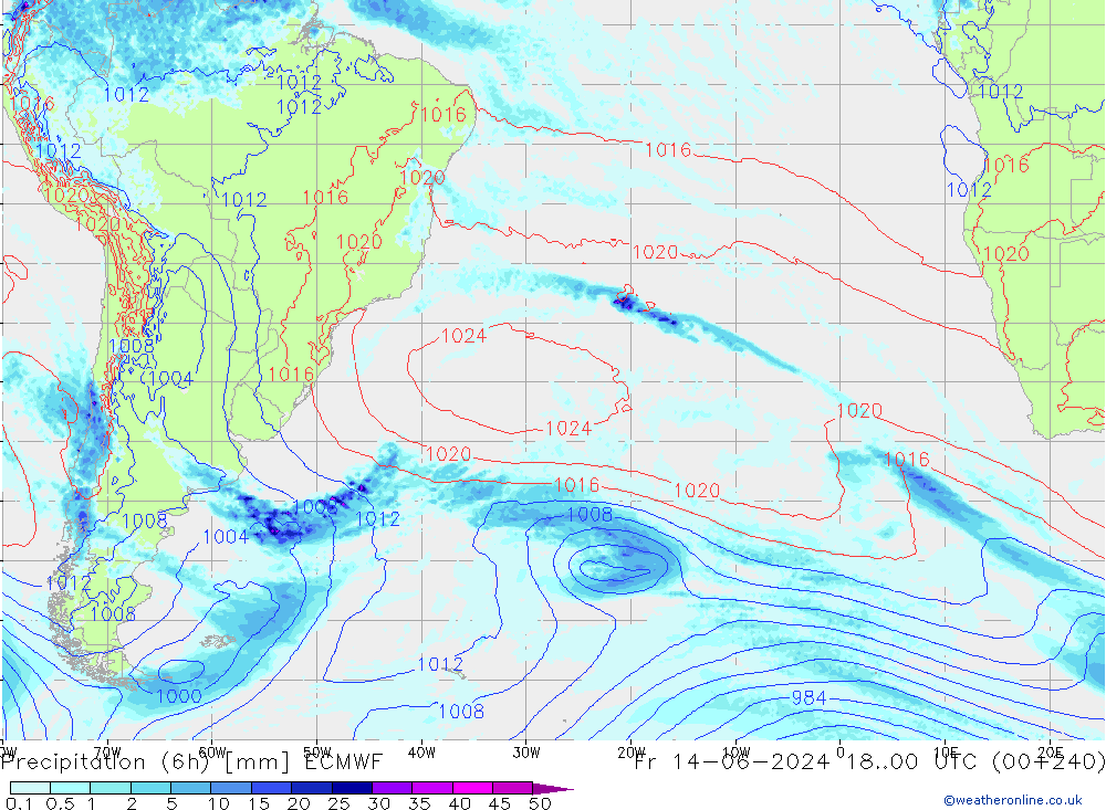 Z500/Rain (+SLP)/Z850 ECMWF pt. 14.06.2024 00 UTC