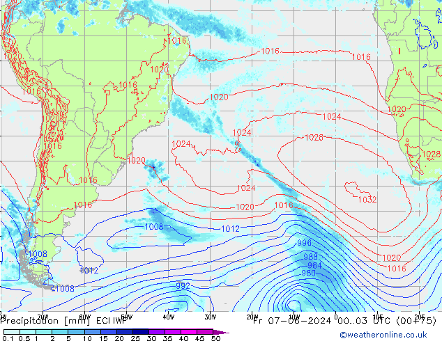 Précipitation ECMWF ven 07.06.2024 03 UTC