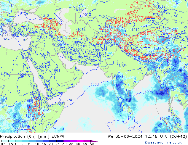 Z500/Rain (+SLP)/Z850 ECMWF mer 05.06.2024 18 UTC