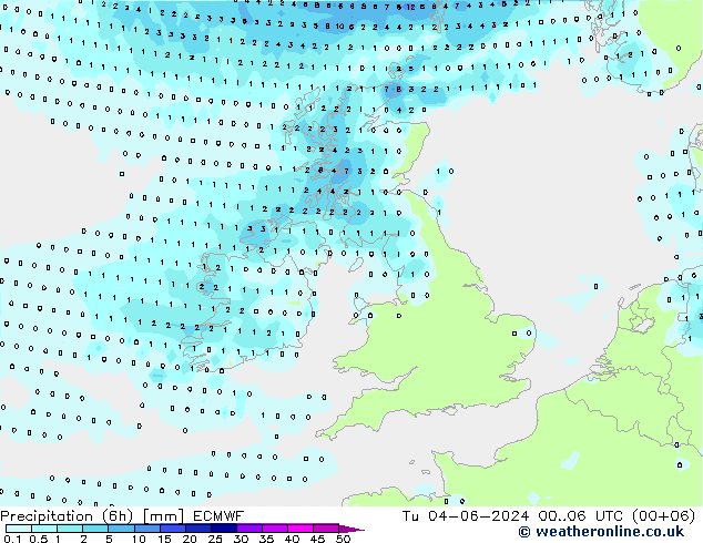 Z500/Rain (+SLP)/Z850 ECMWF Ter 04.06.2024 06 UTC