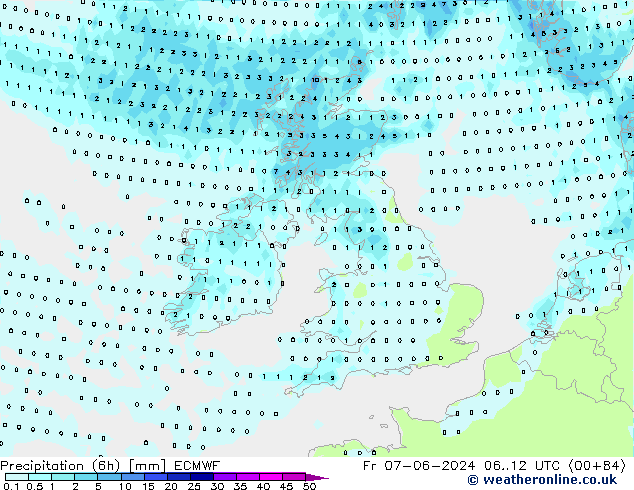 Z500/Rain (+SLP)/Z850 ECMWF  07.06.2024 12 UTC