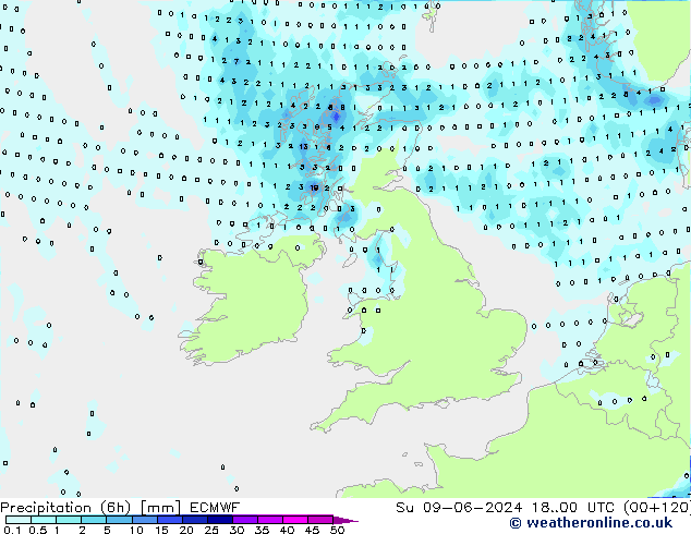 Z500/Rain (+SLP)/Z850 ECMWF Ne 09.06.2024 00 UTC