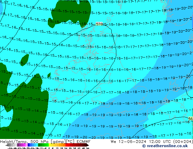 Z500/Rain (+SLP)/Z850 ECMWF St 12.06.2024 12 UTC