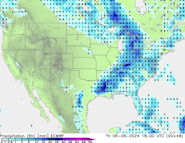 Z500/Rain (+SLP)/Z850 ECMWF Th 06.06.2024 00 UTC