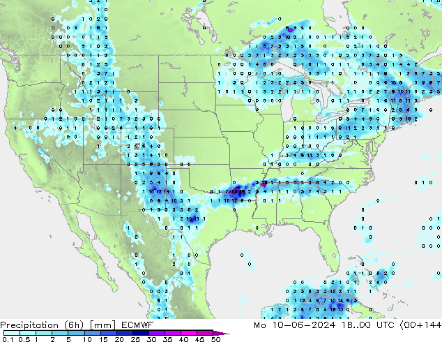 Z500/Rain (+SLP)/Z850 ECMWF  10.06.2024 00 UTC