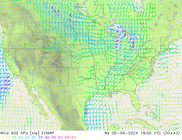 Wind 900 hPa ECMWF We 05.06.2024 18 UTC