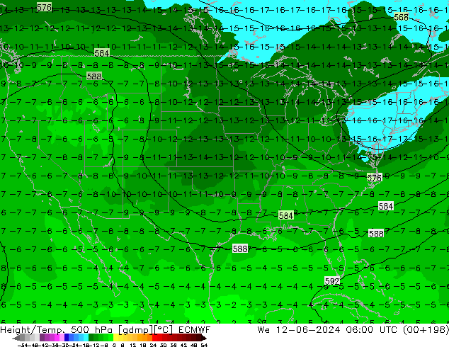 Z500/Regen(+SLP)/Z850 ECMWF wo 12.06.2024 06 UTC