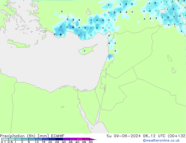 Z500/Rain (+SLP)/Z850 ECMWF Dom 09.06.2024 12 UTC