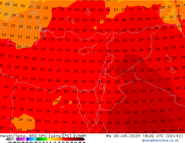 Z500/Regen(+SLP)/Z850 ECMWF wo 05.06.2024 18 UTC