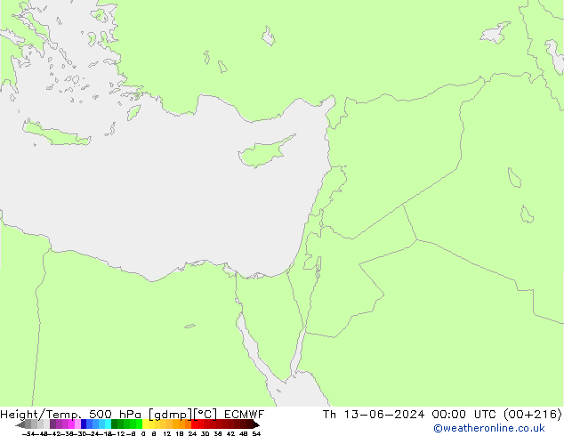 Height/Temp. 500 hPa ECMWF  13.06.2024 00 UTC