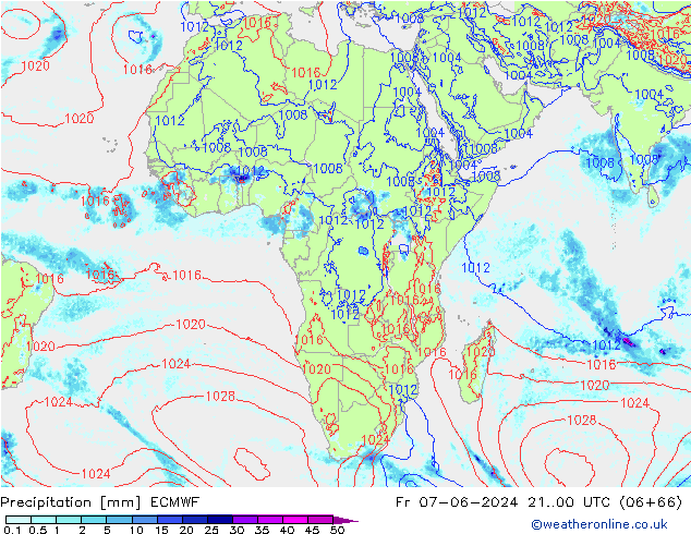 Neerslag ECMWF vr 07.06.2024 00 UTC